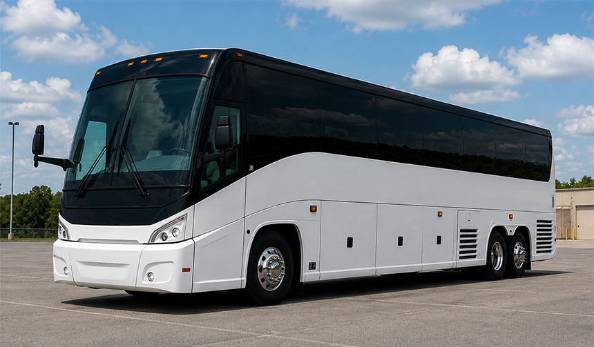 56-passenger charter bus available in Champaign, IL