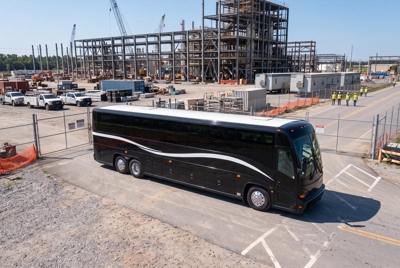 Construction Site Shuttle Bus Rentals in Champaign, IL